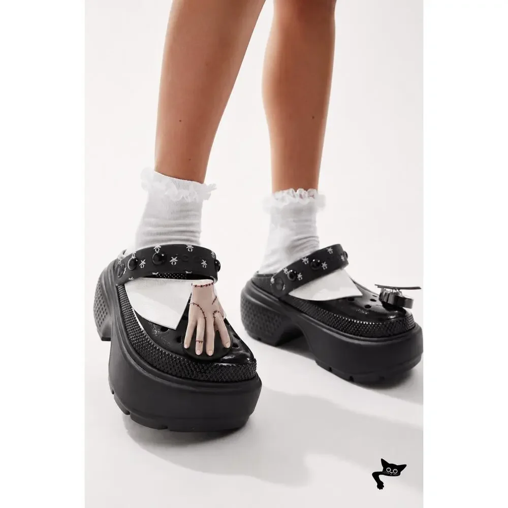 NWT Crocs x Wednesday Stomp Clog Black Womens 7